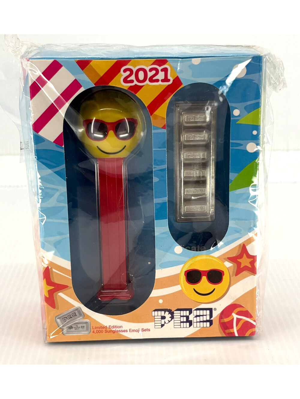 2021 PEZ PAMP 5g Silver Wafers .999 Sunglasses Emoji Limited Edition 4000 Swiss